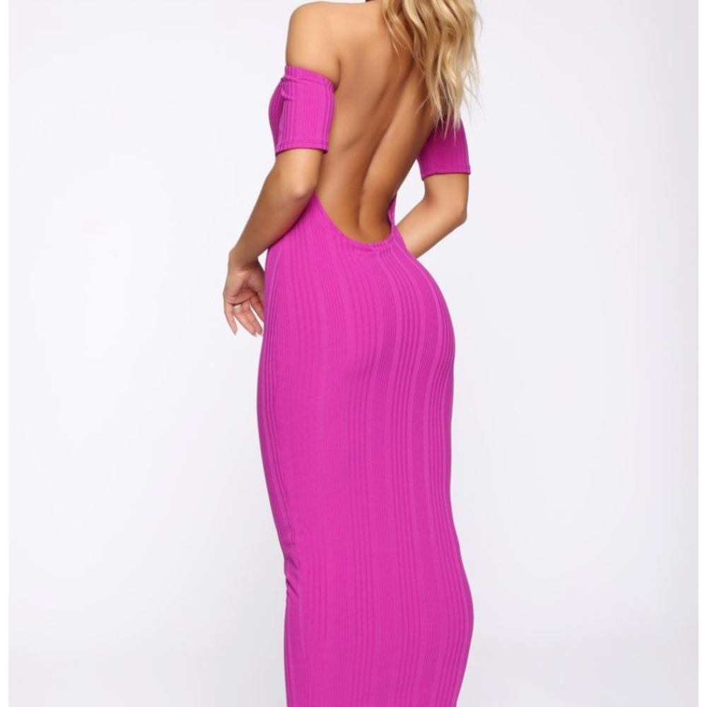 Beige Open Back Dress